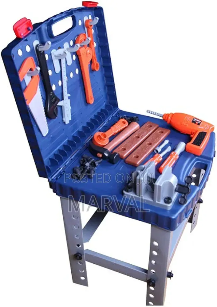 Kids Tool Workbench Set With Electronic Cordless Drill