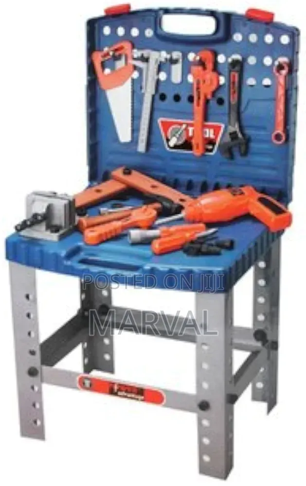 Kids Tool Workbench Set With Electronic Cordless Drill