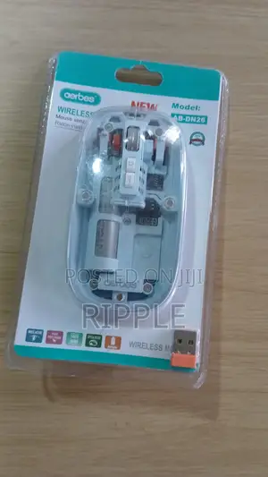 Aerbes Rechargeable Wireless Mouse 1600 DPI – Transparent Design