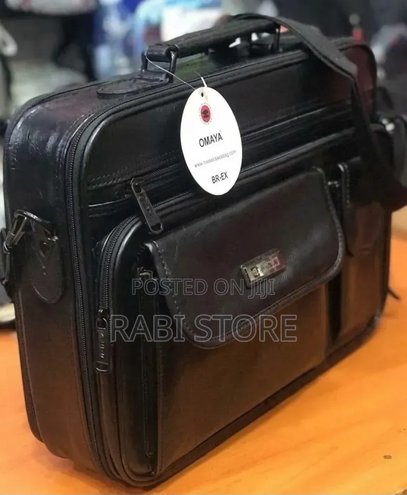 Travel Leather Office Laptop Documents Bag