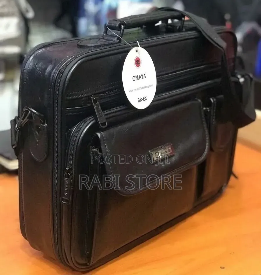 Travel Leather Office Laptop Documents Bag