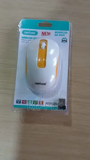 Aerbes 1200 DPI Wireless Optical Mouse – White & Yellow