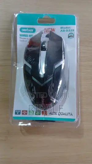 Aerbes 1200 DPI Illuminated USB Wired Gaming Mouse – Black