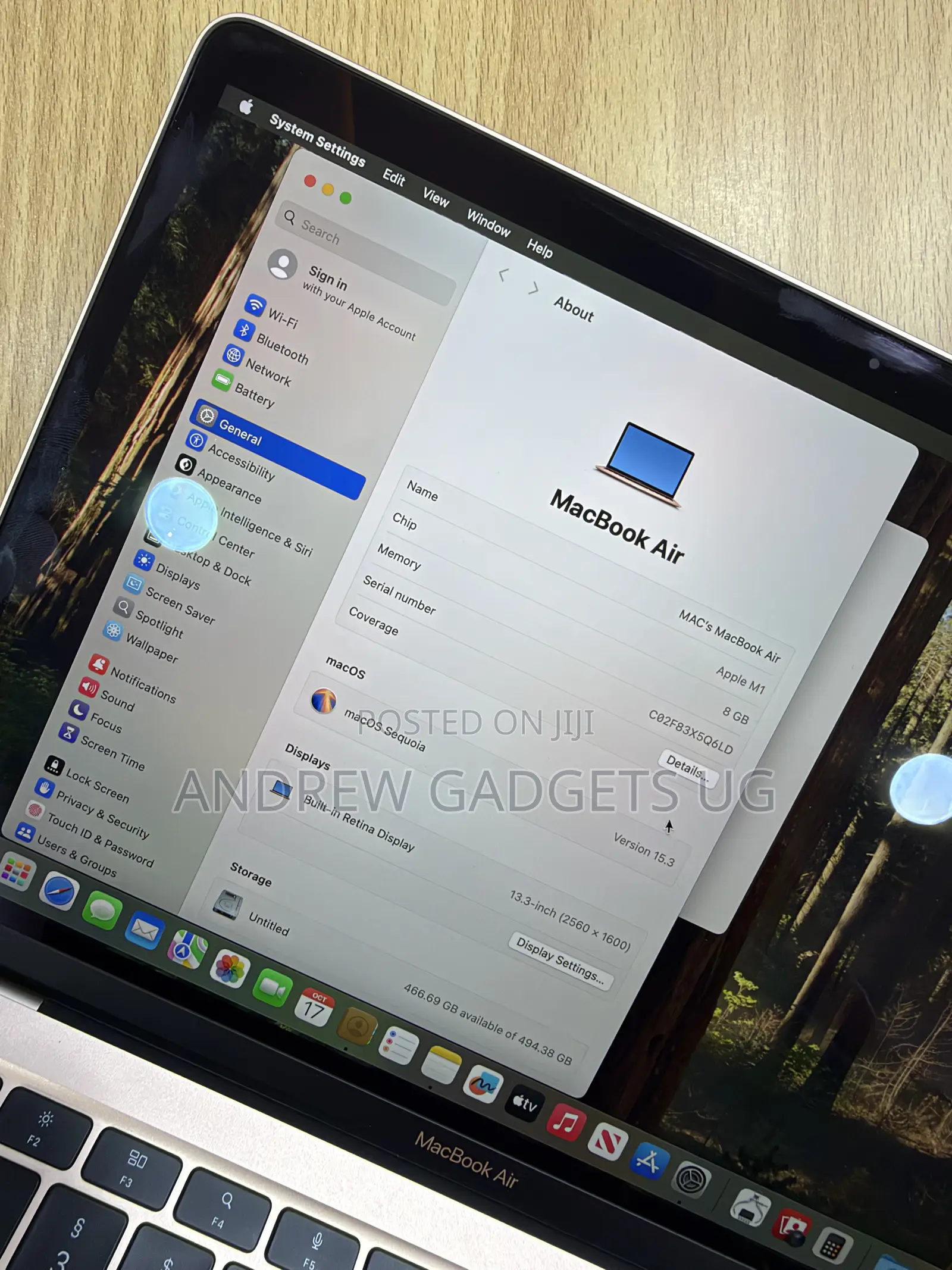 Laptop Apple MacBook Air 2020 M1 8GB Intel Core i5 SSD 512GB