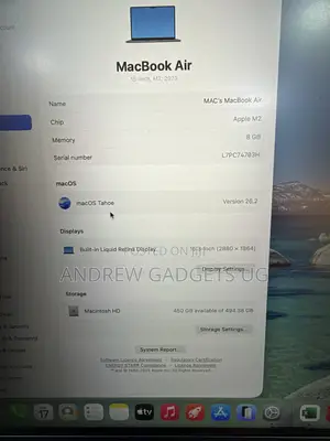 Laptop Apple MacBook Air 2023 M2 8GB Apple M2 SSD 512GB