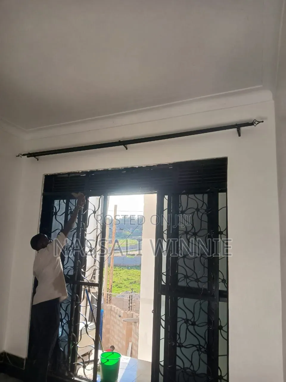 Black Twisted Curtains Rods
