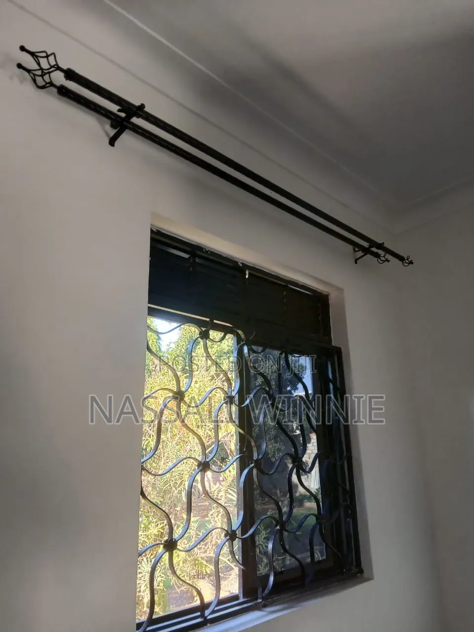 Black Twisted Curtains Rods