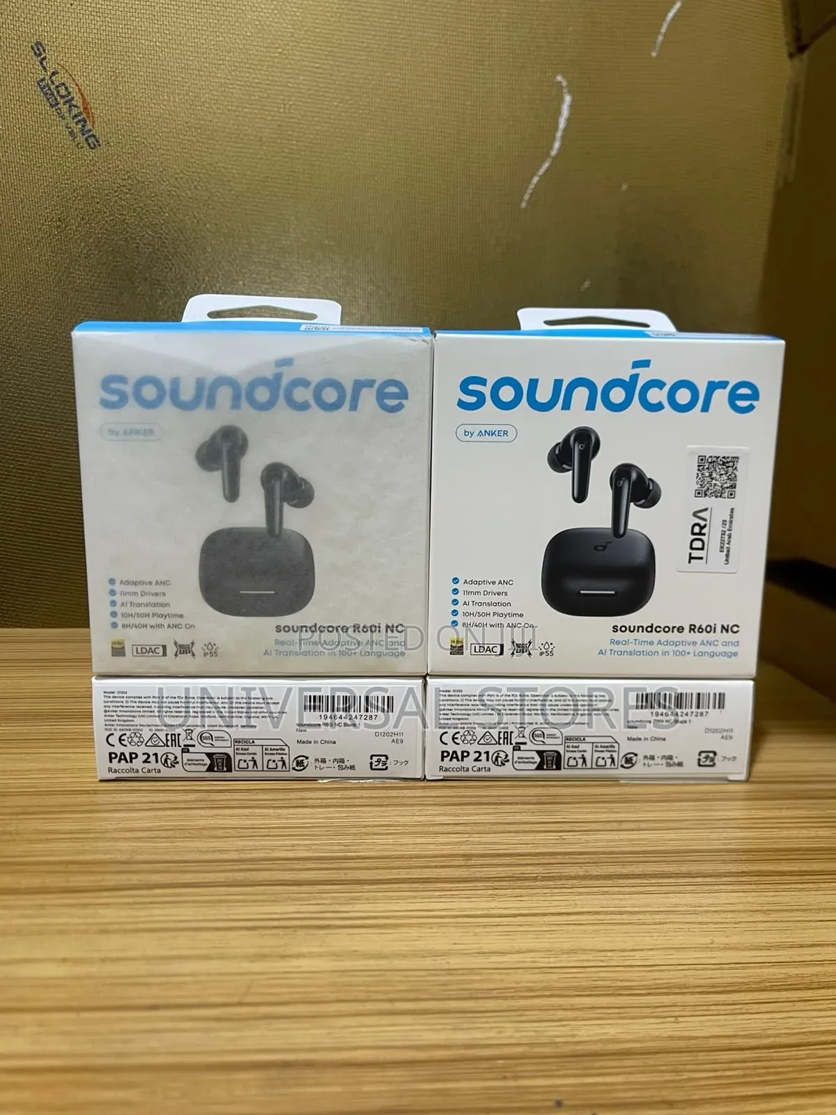 Anker Soundcore R60i NC Wireless Earbuds in Black.