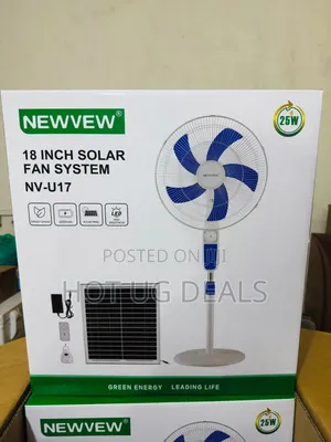 18" Solar Standing Fan System - 25W