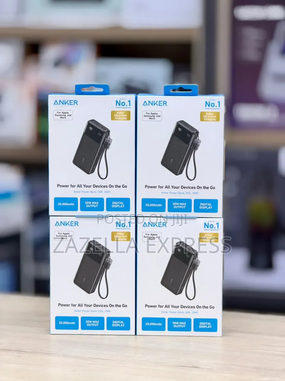Anker 30W Power Bank 20000mah Portable Charger With Built-in USB-C