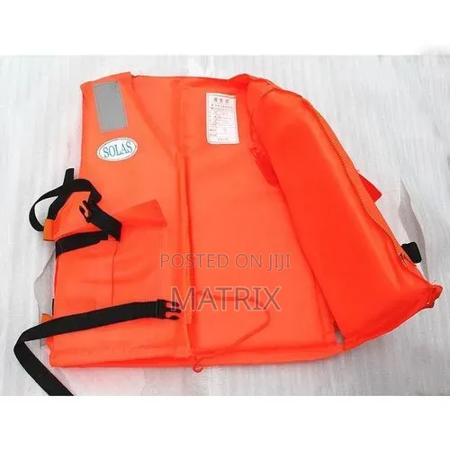Life Jacket Has Reflective Strips for High Visibility in Low-Light