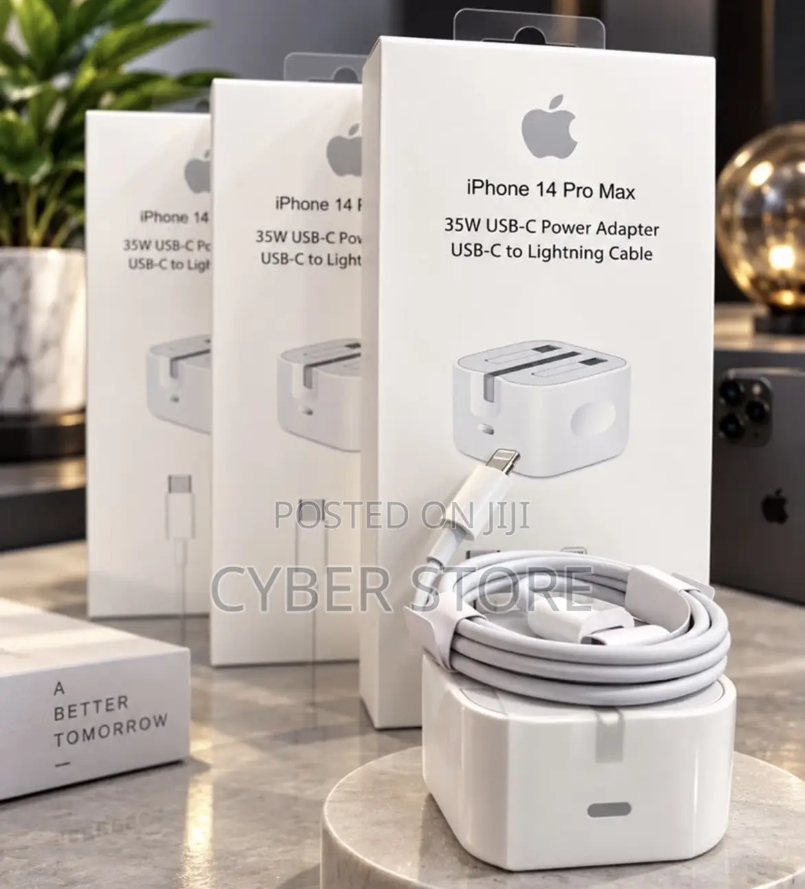 35W Dual-Port USB-C Power Adapter and a USB-C to Lightning Cable