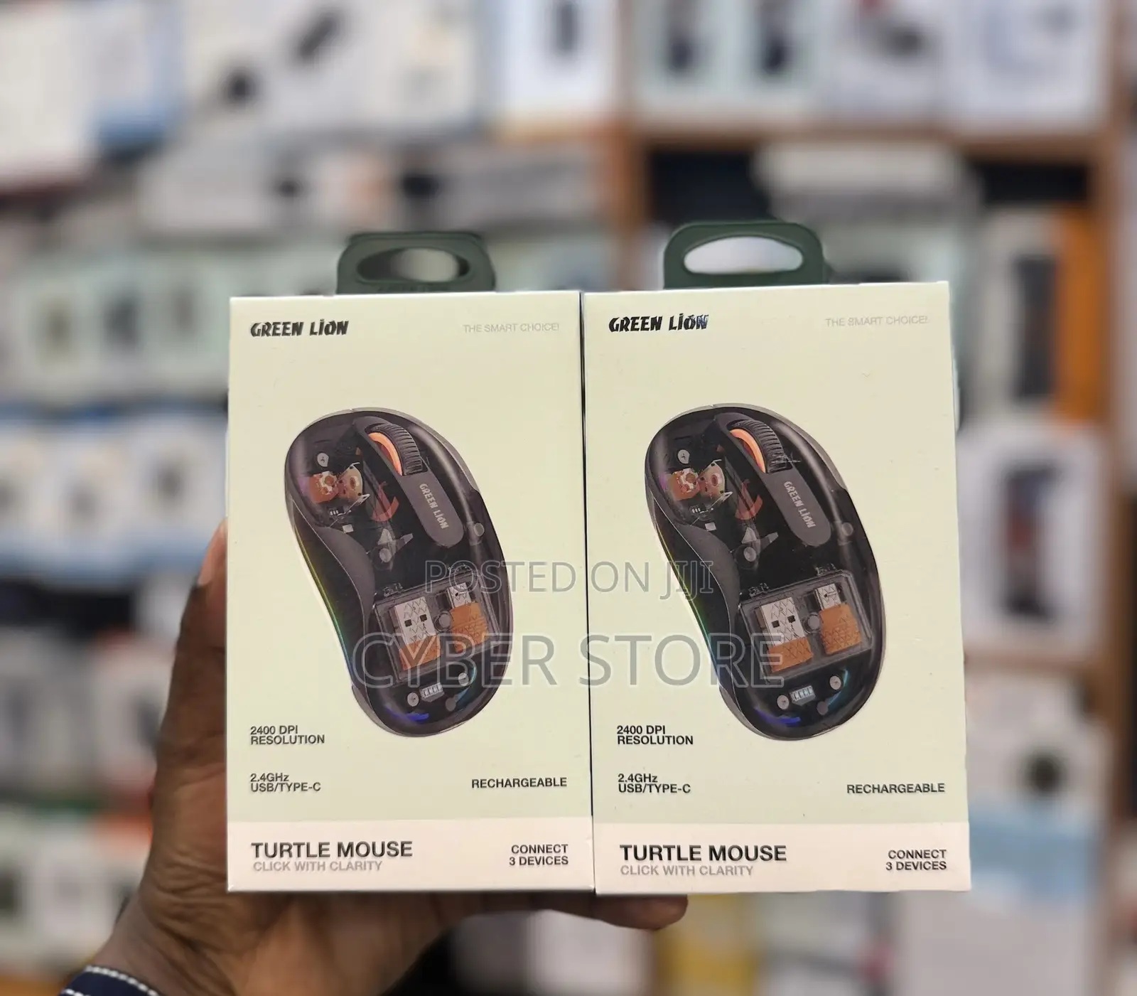 Green Lion Wireless Turtle Mouse (2400 DPI).