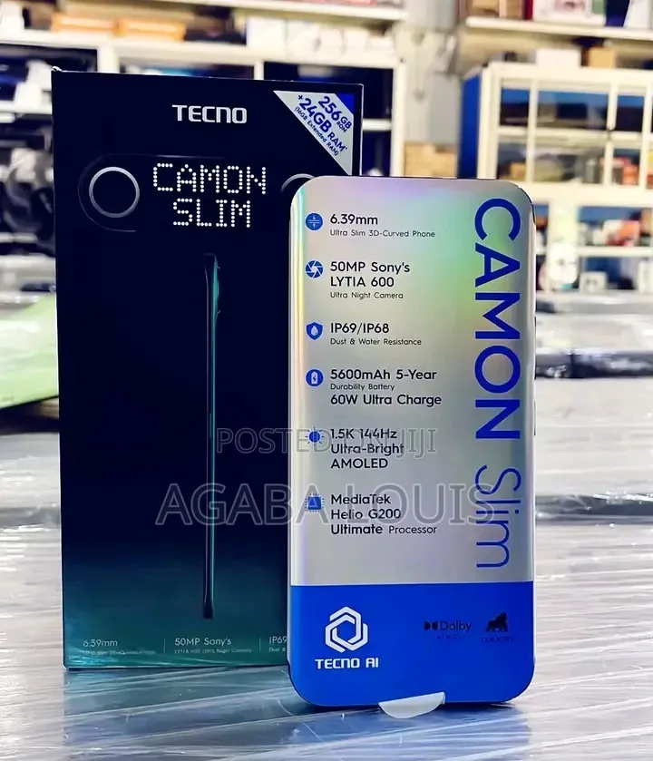 New Tecno Camon Slim 256 GB Black