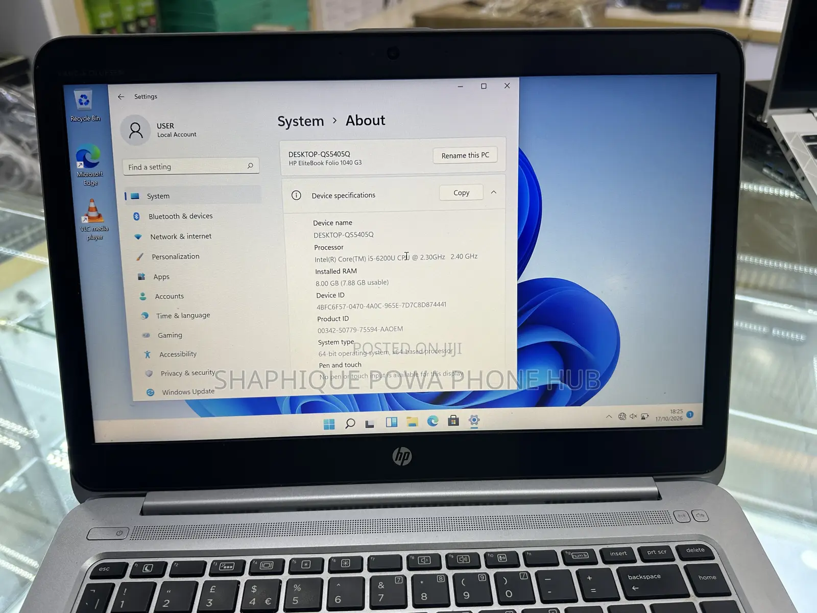 Laptop HP EliteBook Folio 1040 G3 8GB Intel Core i5 SSD 128GB