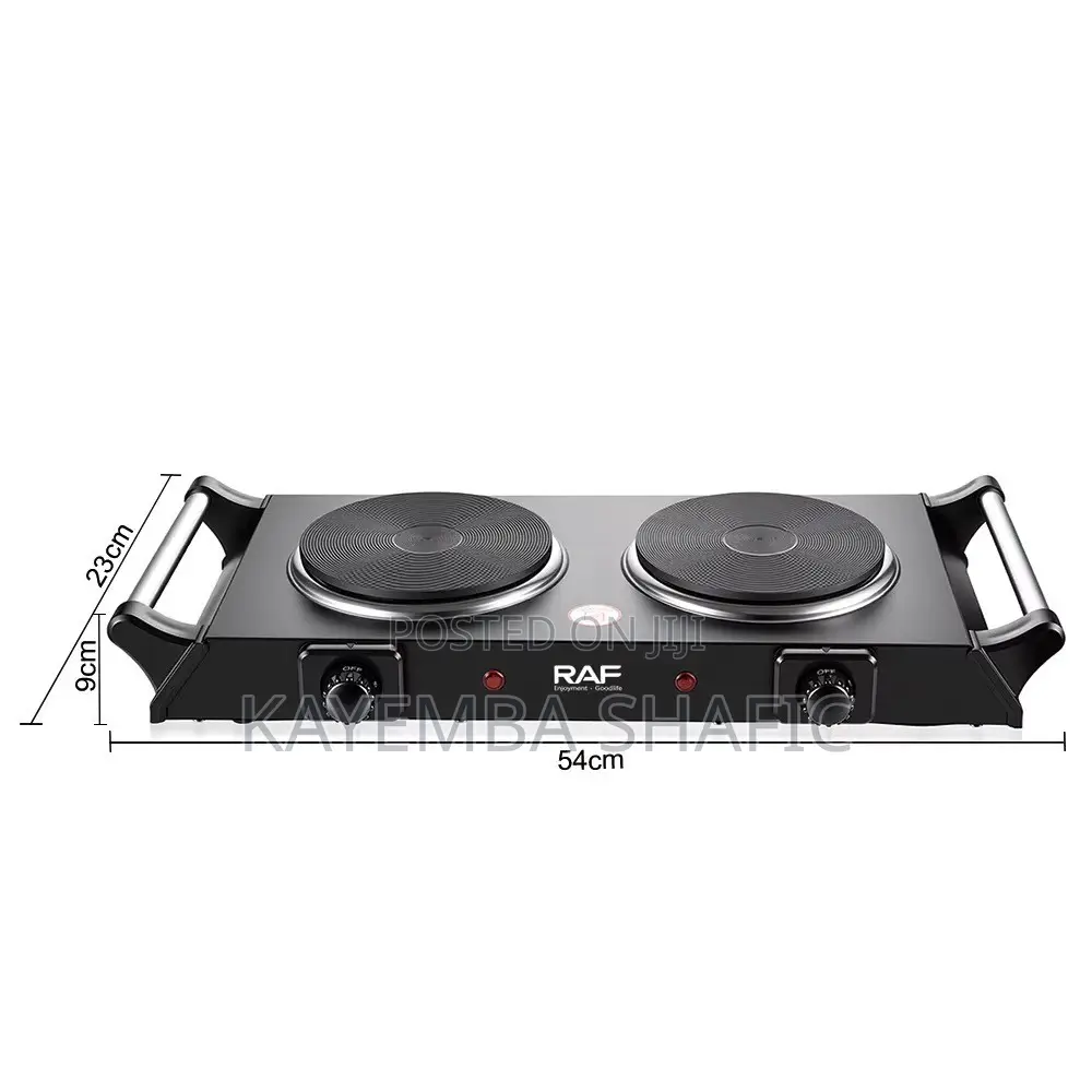 RAF Portable Double Burner Electric Stove Hot Plate Cooker 2000W