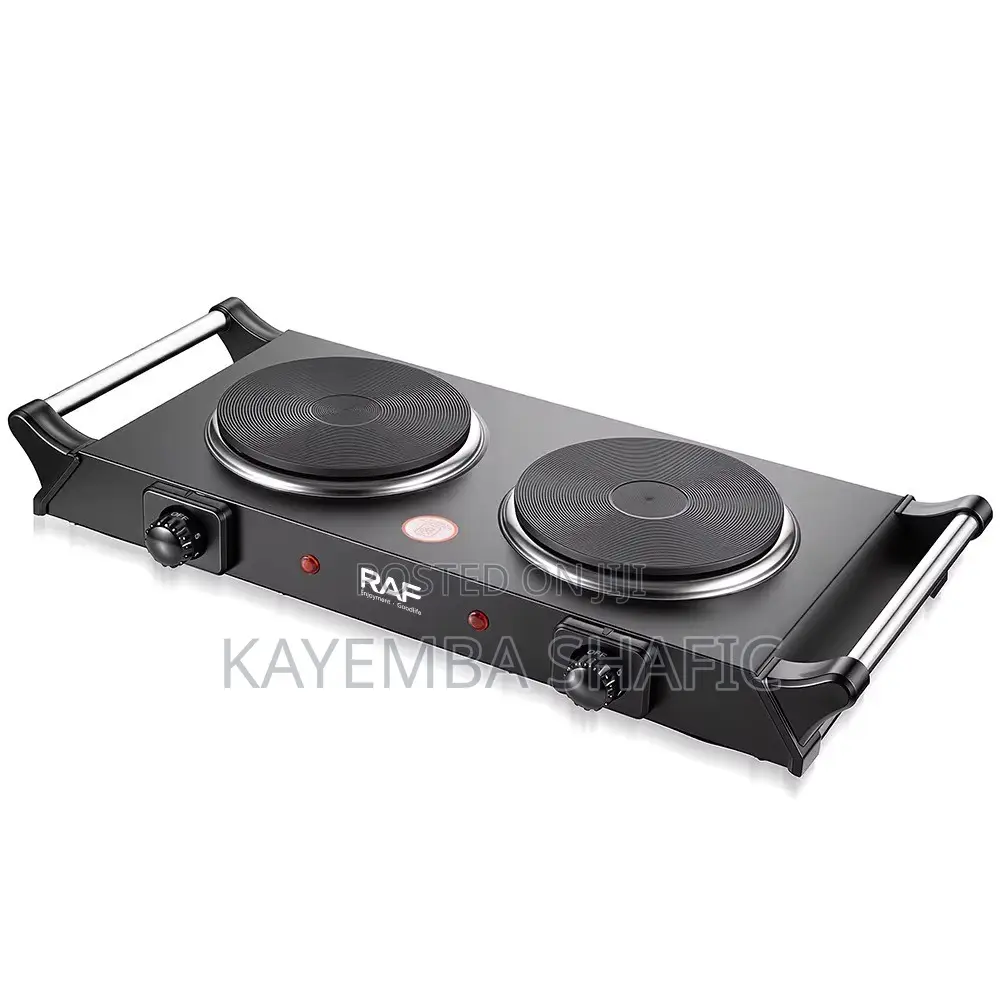 RAF Portable Double Burner Electric Stove Hot Plate Cooker 2000W