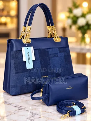 Chrisbella Luxury 2-in-1 Handbags and Matching Pouch Set.