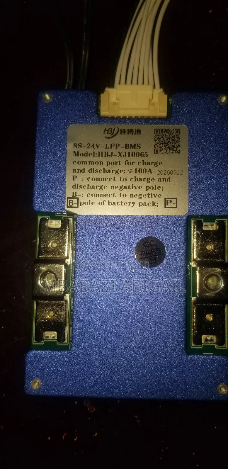 8s-24v Lithium Ion Phosphate BMS 100A