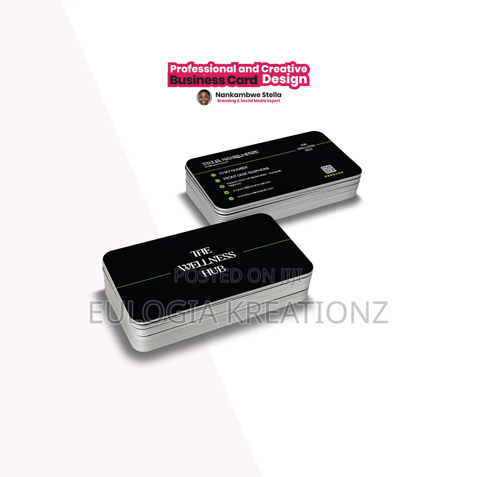 Black Wellness Business Card Design