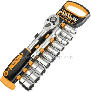 Socket Set 1/2′′ 12 Pieces Industrial Ratchet Handle Socket Set