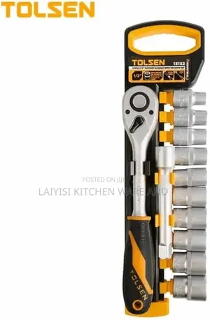 Socket Set 1/2′′ 12 Pieces Industrial Ratchet Handle Socket Set