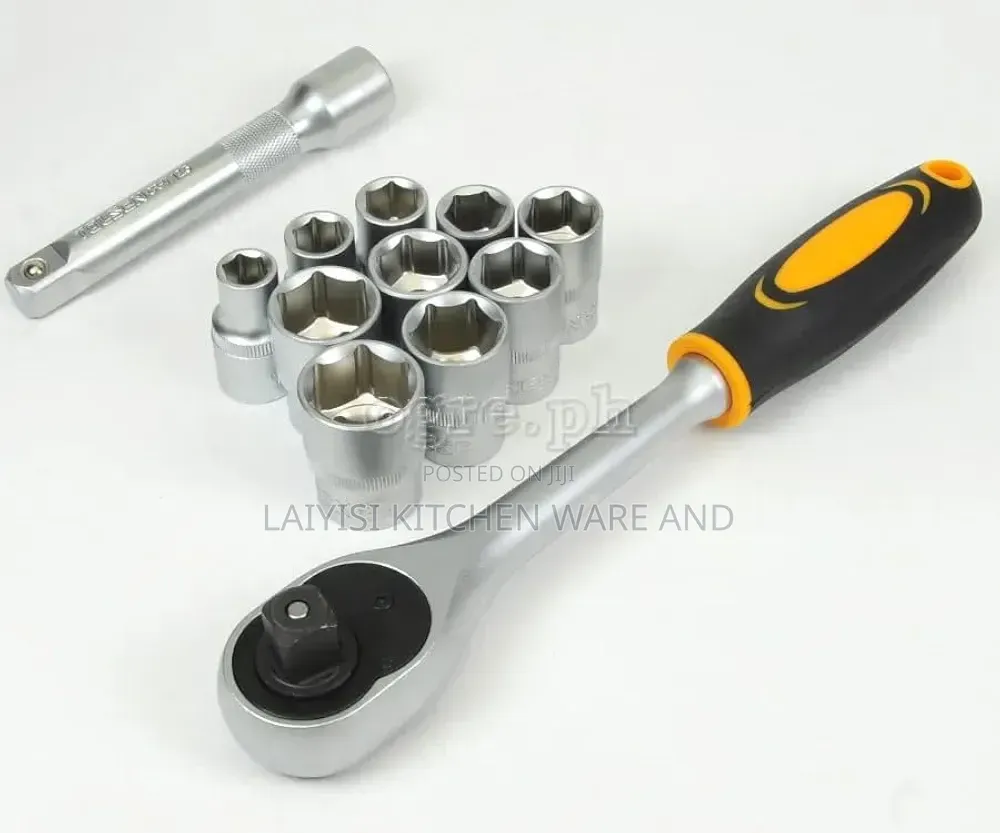 Socket Set 1/2′′ 12 Pieces Industrial Ratchet Handle Socket Set