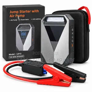 LD12 Car Jump Starter With Air Pump, Power Bank & LED Light