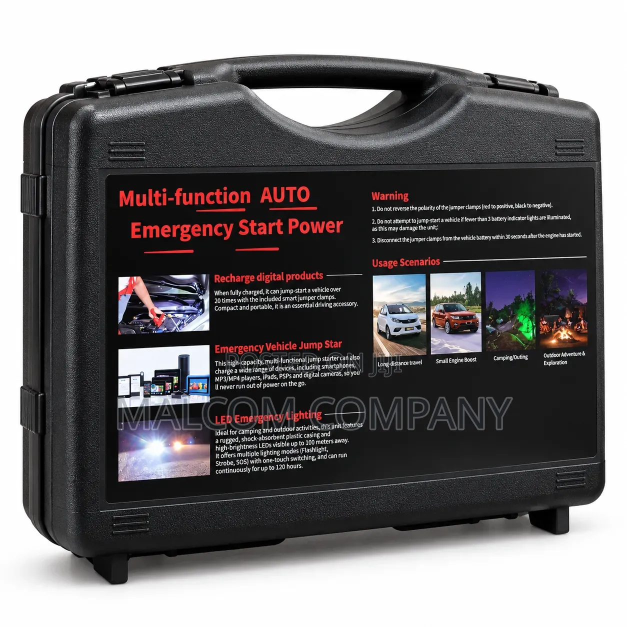 Portable Car Jump Starter With Air Compressor 12V– Car Battery Booster