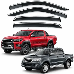 Toyota Hilux Window Visors 4PCS – Black Rain Guards Uganda