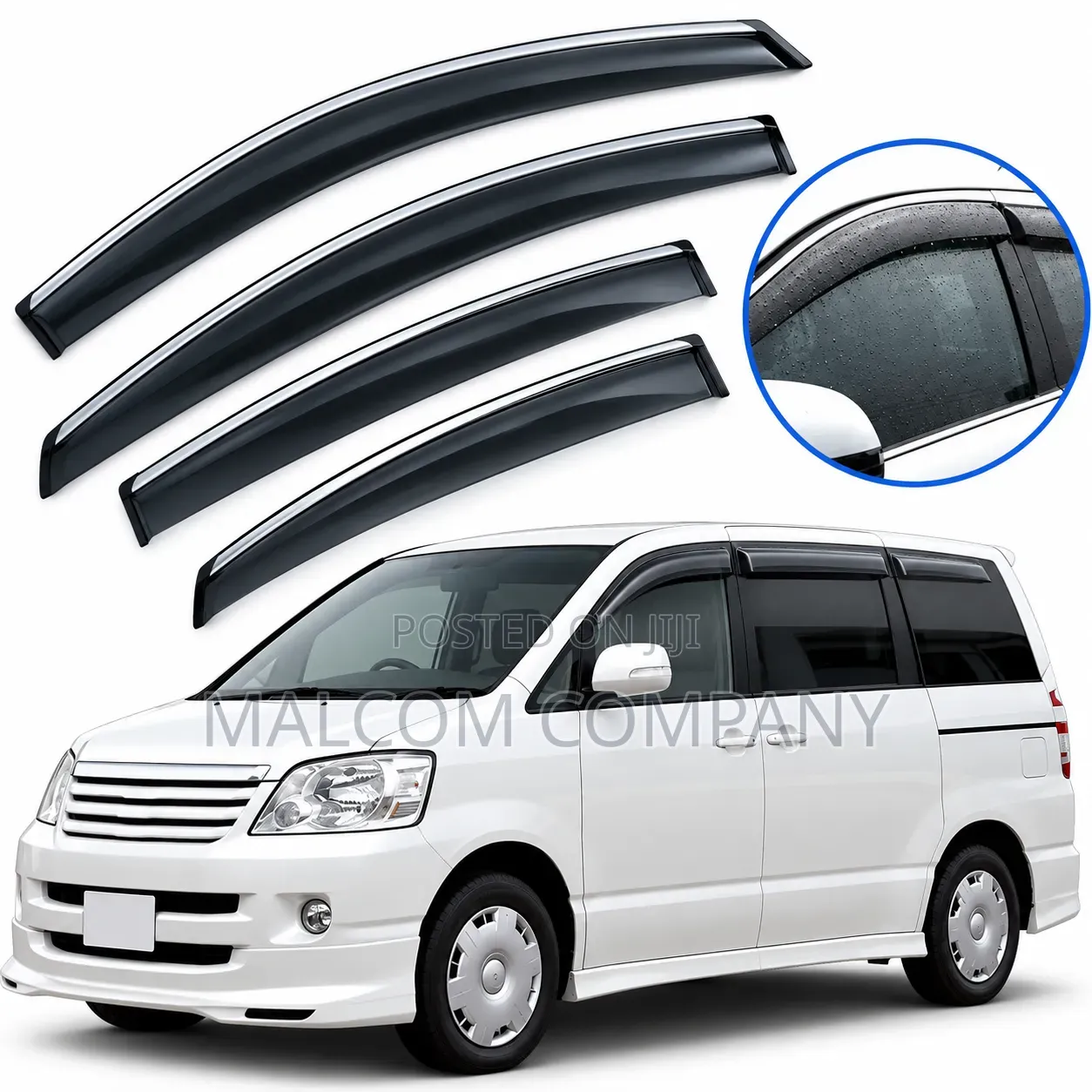 Toyota Noah Window Visors 4PCS (2001–2007) – Rain Guards Uganda