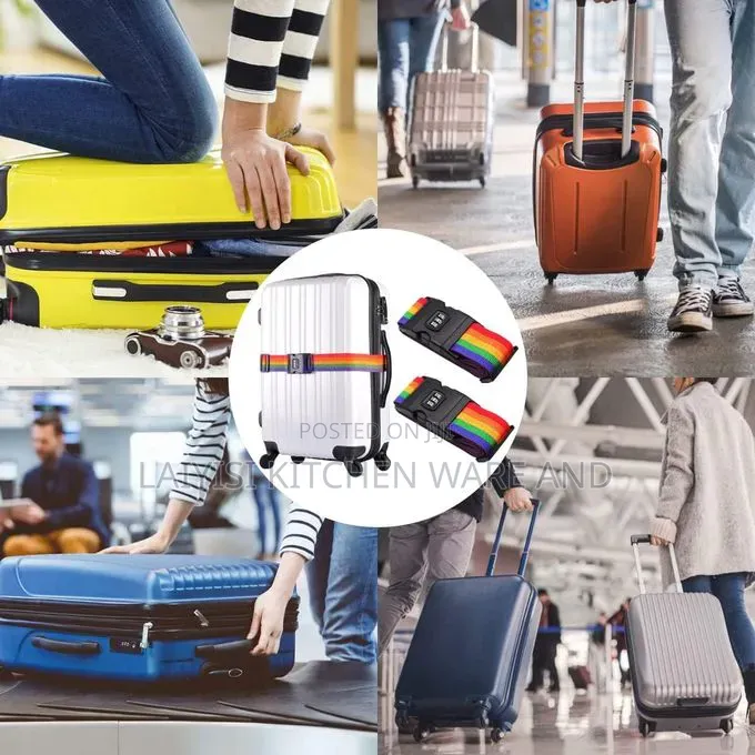 Adjustable Strong Extra Safety Travel Suitcase Luggage Baggage Straps