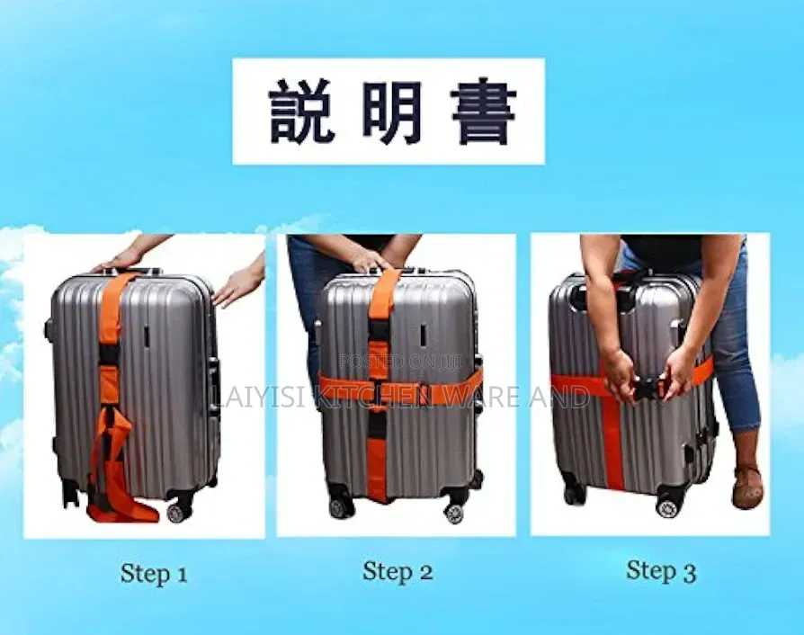 Adjustable Strong Extra Safety Travel Suitcase Luggage Baggage Straps