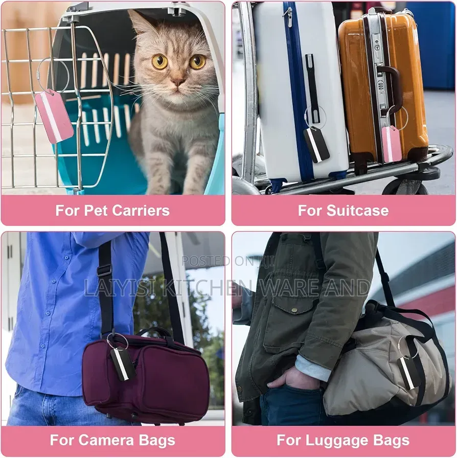 3PCS Modern Design Luggage Tags Travel Suitcase Tags W Name ID Card