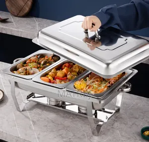 3 Trays Food Warmer Chaffing Dish