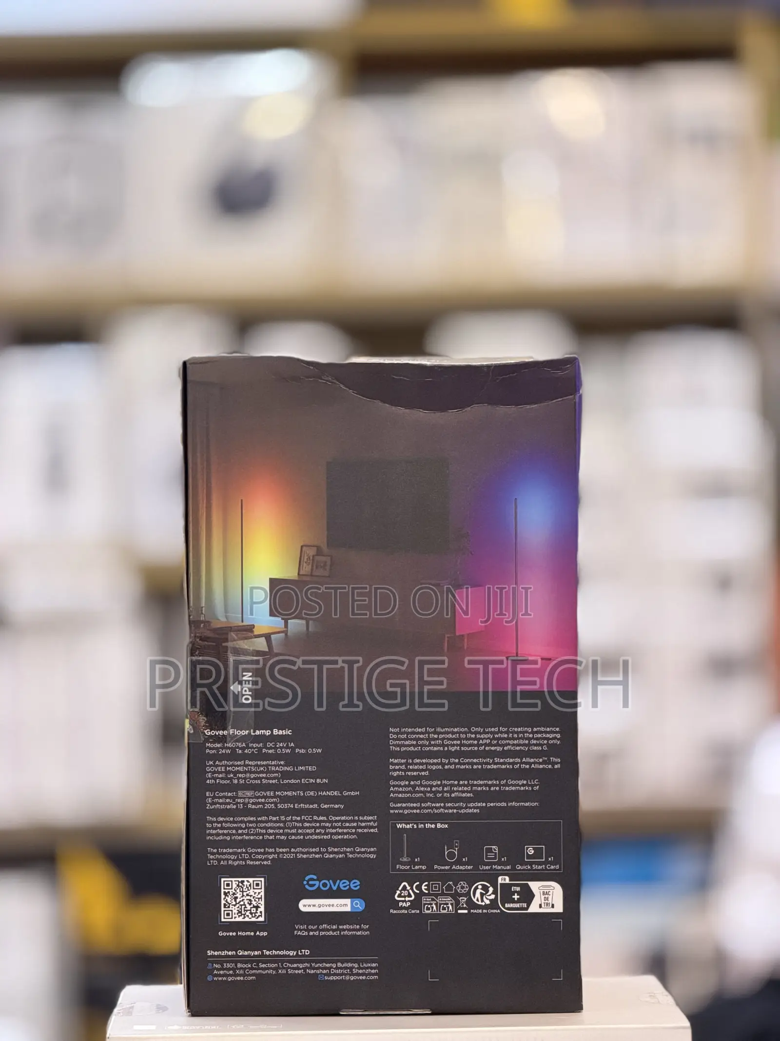 Govee RGB Floor Lamp, LED Corner Lamp Works With Alexa, Google