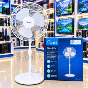 Midea 16-Inch Stand Fan – Adjustable Height, 3-Speed Cooling Fan