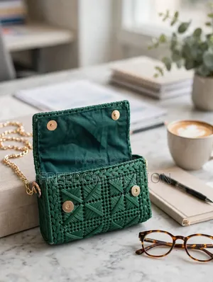 Green New Handmade Crossing Bag