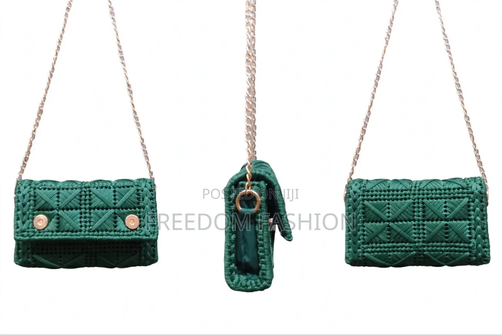 Green New Handmade Crossing Bag