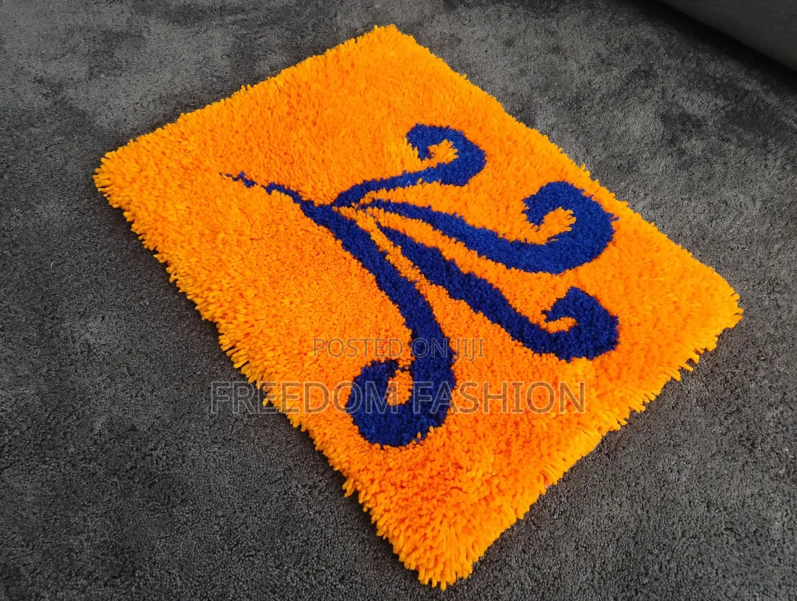 Yellow and Blue Cartoon Door Mat