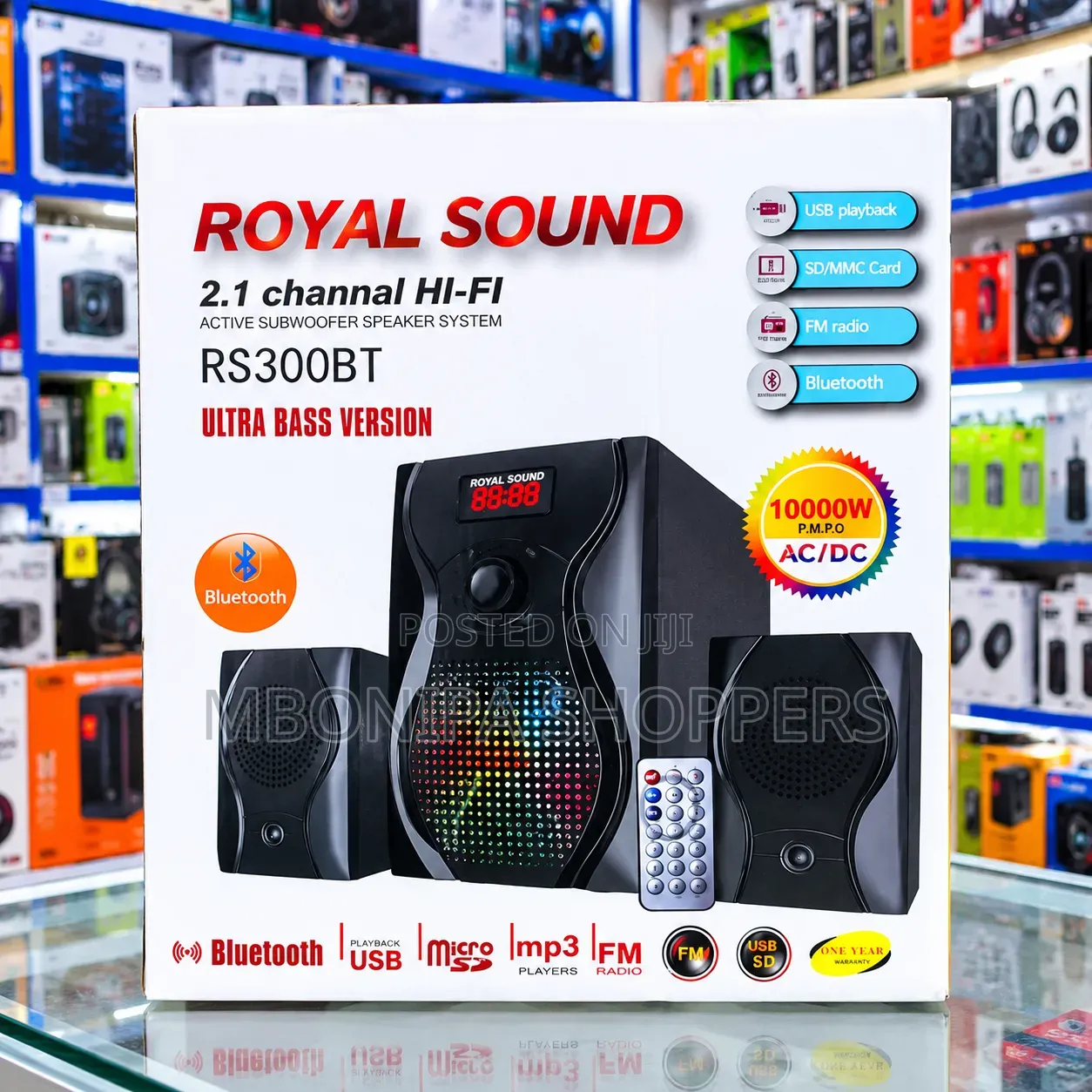 Royal Sound 2.1 Ch Bluetooth Speaker System Ultra Bass Remote Control