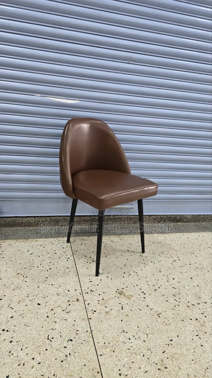 Brown Leather Dining Chair