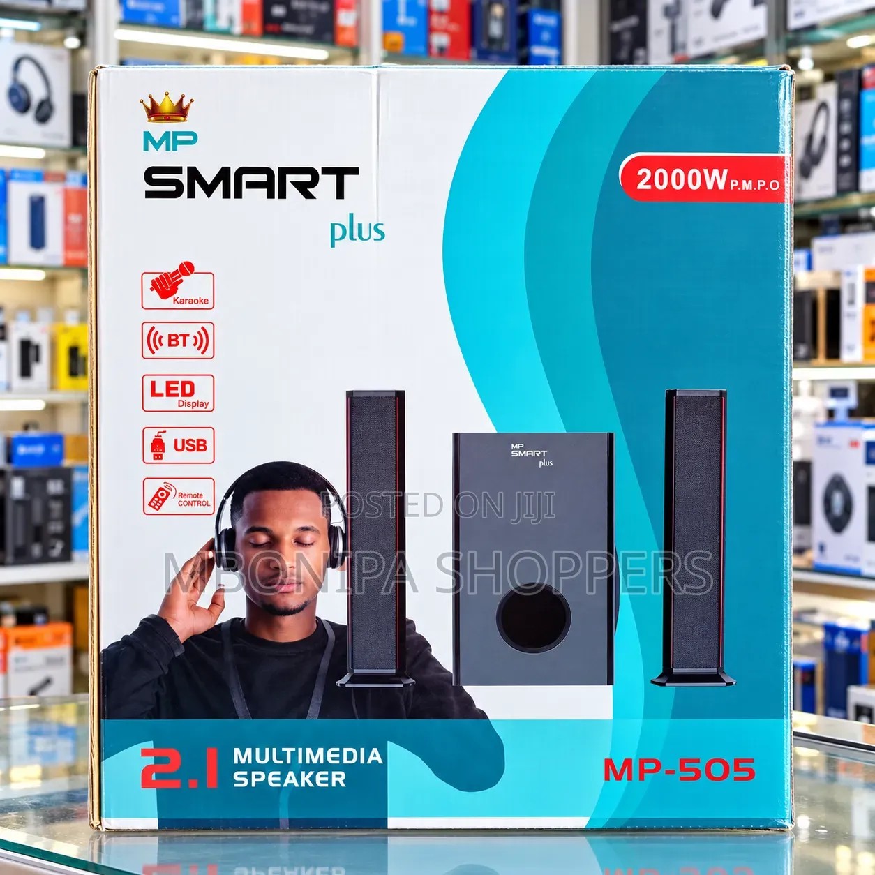 SMART Plus MP-505 2.1 Multimedia Speaker System – 2000W PMPO