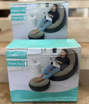 Single Size Inflatable Sofa and Ottoman Set.