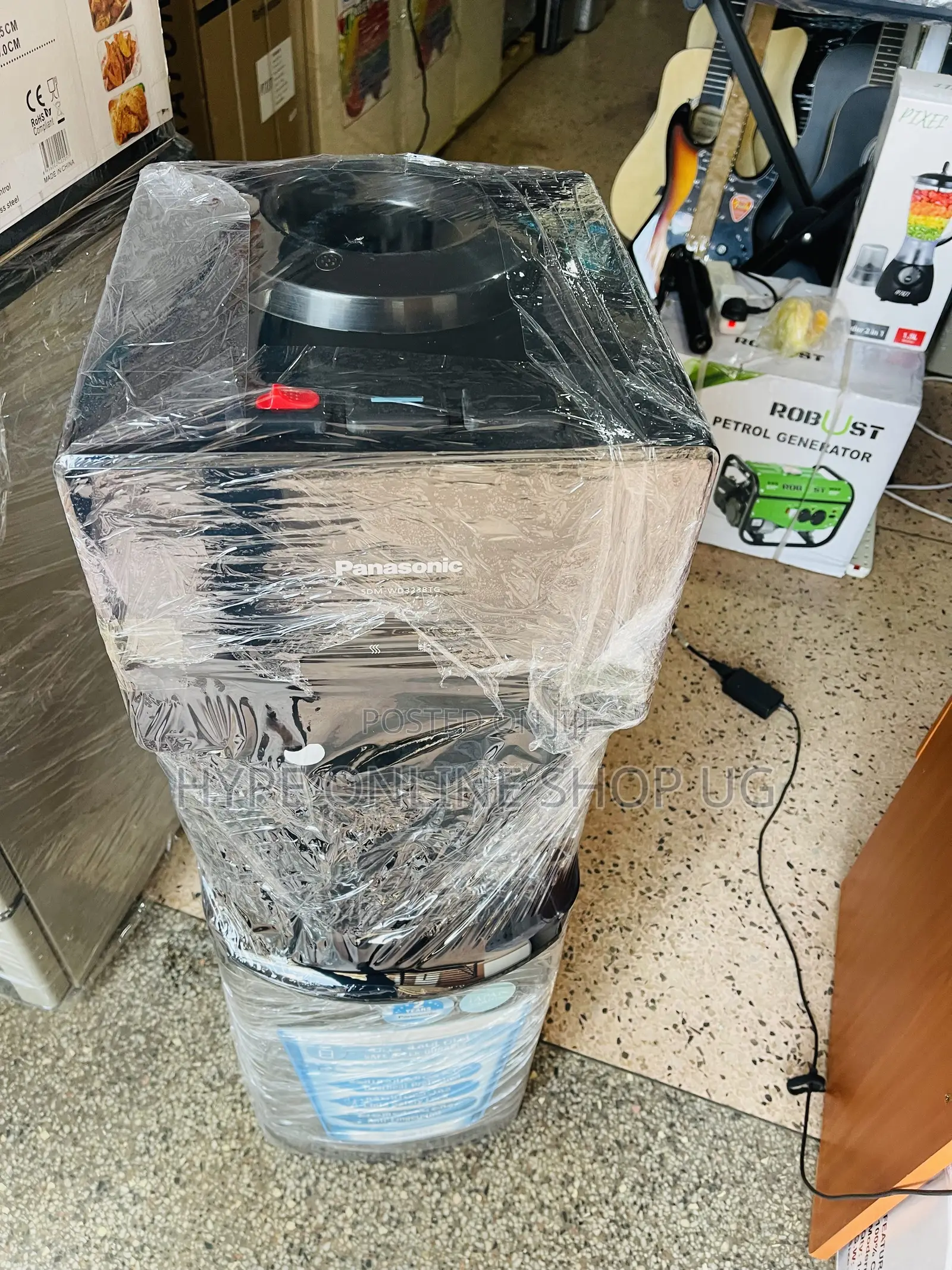 Imported Used Panasonic Black Hot & Cold Water Dispenser