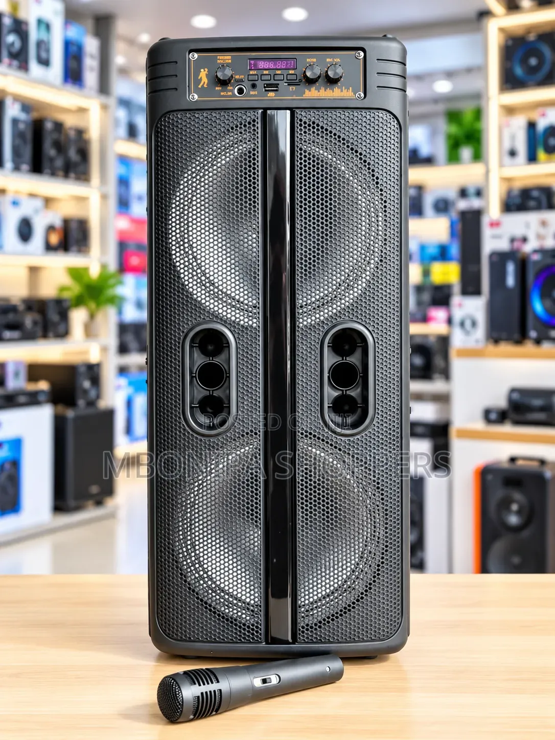 8.5-Inch × 2 TTD-2806 Wireless Bluetooth Speaker With RGB LED Lights