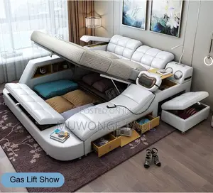 Japanese Smart Music Massage Leather Bank Beds
