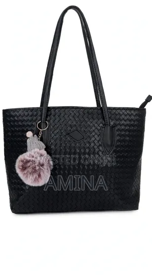 Black Woven Hand Bag