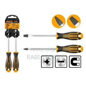 2 PCS Screwdriver Set 5" (1pc Slotted, 1pc Phillips) HKSD0248 .
