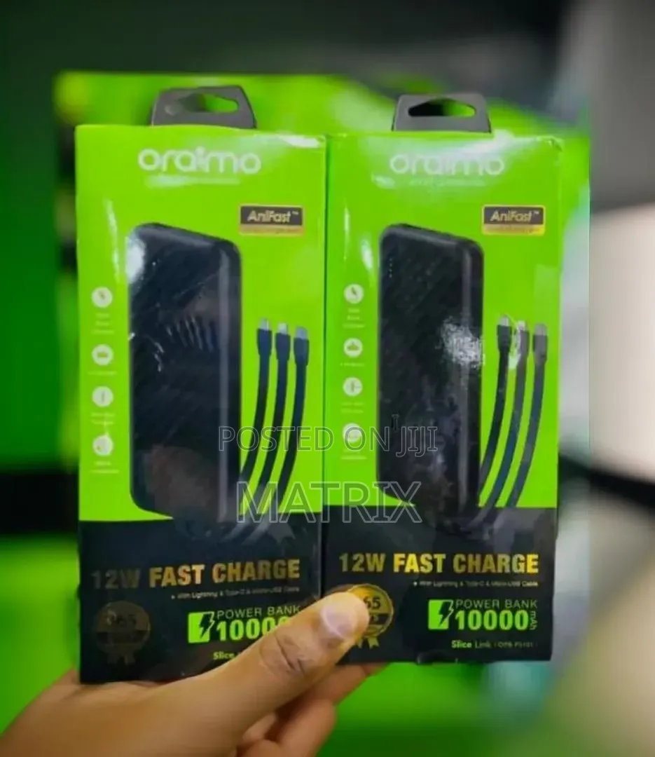 Oraimo Power Bank 10,000 mAh 4 in 1 With Fast Charge, Smart Protection
